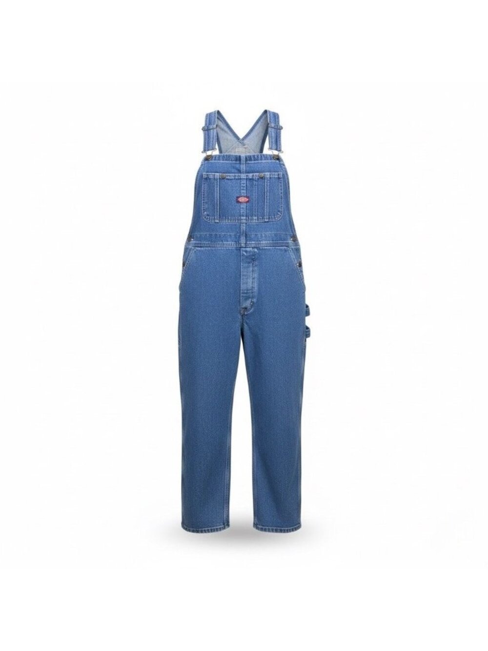 Dickies Mens Blue Denim Workwear Relaxed Fit Bib Overalls Sz 30x30